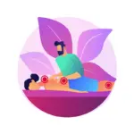 Ilustración sobre el concepto de osteopatía