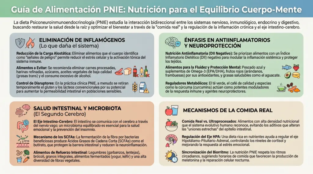 Infografía sobre la alimentación PNIE